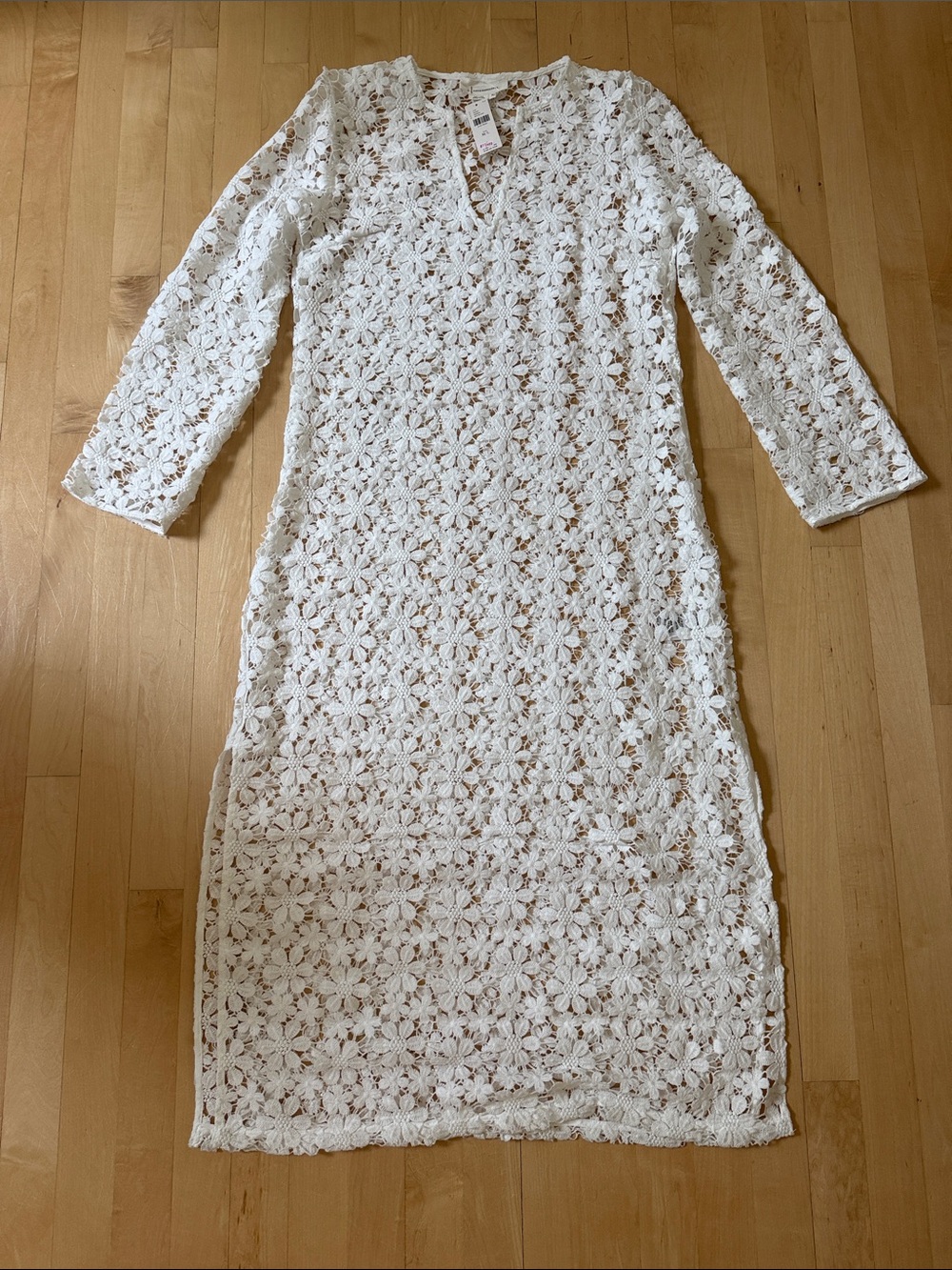 White floral lace cover up - Anthropologie